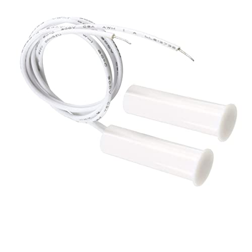 Image of RC-35 NC Recessed Wired Security Window Door Contact Sensor Alarm Magnetic Reed Switch, for Home Security and Burglar Alarm Systems, Sets of 5, White