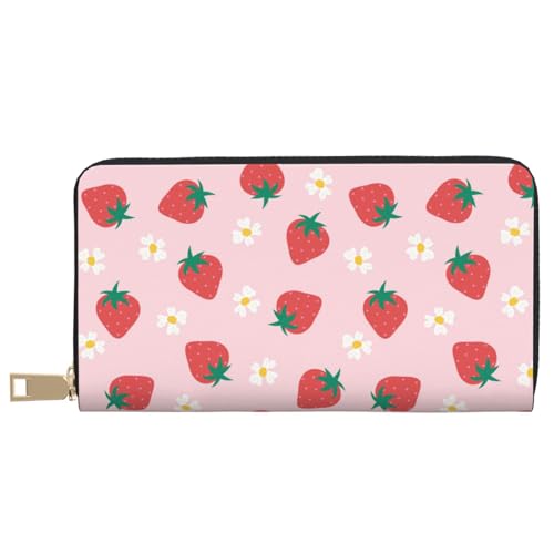 Strawberry Wallet PU Leather, Strawberry Purse Phone Money Credit Card Holder
