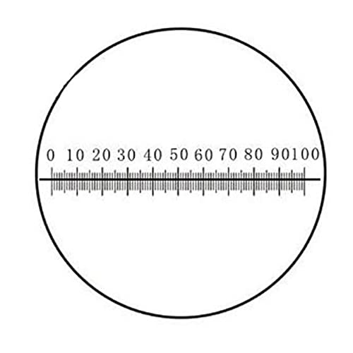 Microscope 22mm Diameter Micrometer Scale Microscope Optical Eyepiece Scale Calibration Cross Ruler Grid Scale(MS-1-C9)
