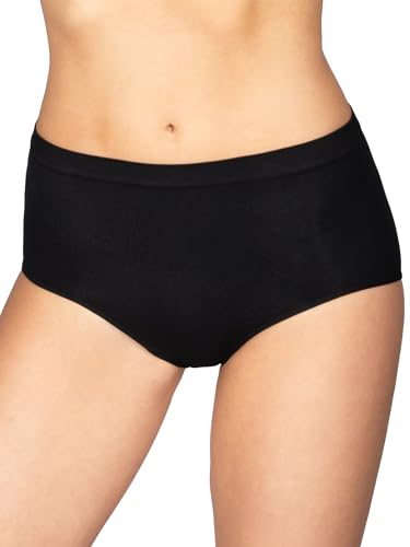 Intimidea - 3 Culotte Da Donna In Morbida Microfibra Con Tassello In Cotone, Art 310368 (M/L, Nero)