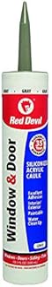 Red Devil 084650 84650 Window & Door Siliconized Acrylic Caulk, 10.1 oz, Gray
