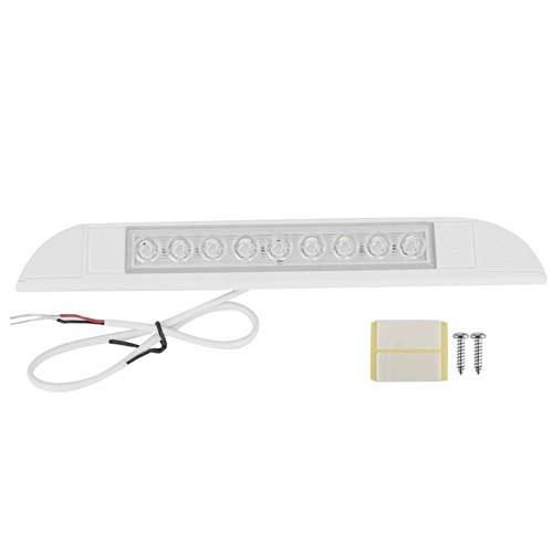 Barra de luz Interior para coche de 12V-24V 5000-6000K con Control de interruptor, carcasa de PC + lente de PC tira de luz blanca adecuada para coches, camiones, furgonetas, vehículos recreativos