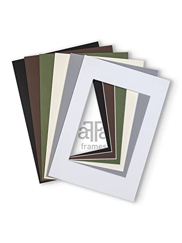 aFFa frames Passe Partout | Paspartú Minimalista para exhibir tus Fotos, Pósteres, Diplomas | Cartón, Mezcla de colores, 21x29,7 cm | Kit de 10 Cover