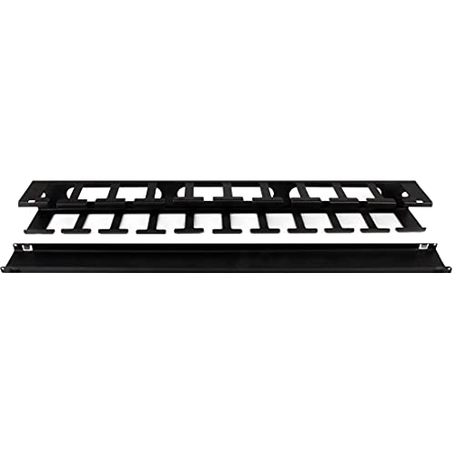 StarTech.com 1U Horizontal Finger Duct Rack Cable Management Panel with Cover - Server Rack Cable Duct - Rack Cable Organizer / Manager (CMDUCT1UX),Black StarTech.com 1U Horizontal Finger Duct Rack Cable Management Panel with Cover - Server Rack Cable Duct - Rack Cable Organizer / Manager (CMDUCT1UX),Black