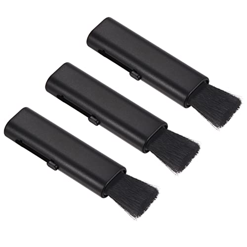sourcing map 3 Stück Tastatur Reinigungsbürste Mini Teleskop Fensternut für Laptop Computer Tastatur Fenster Schwarz