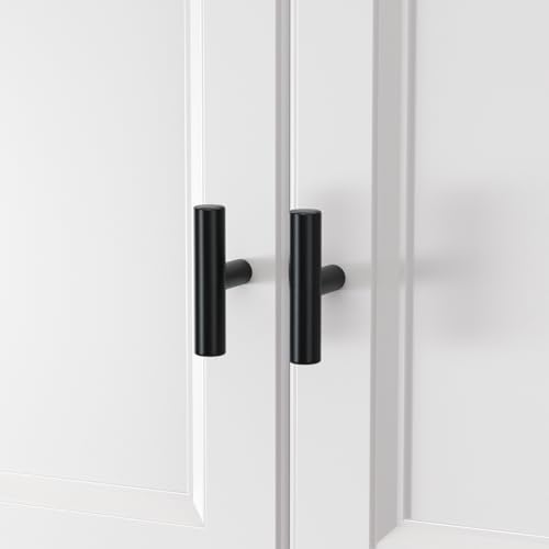 Image of homdiy Black Cabinet Knobs 30Pack Single Hole Drawer Knobs Black Kitchen Drawer Pulls and Knobs Stainless Steel Cabinet Hardware for Bathroom, Cupboard