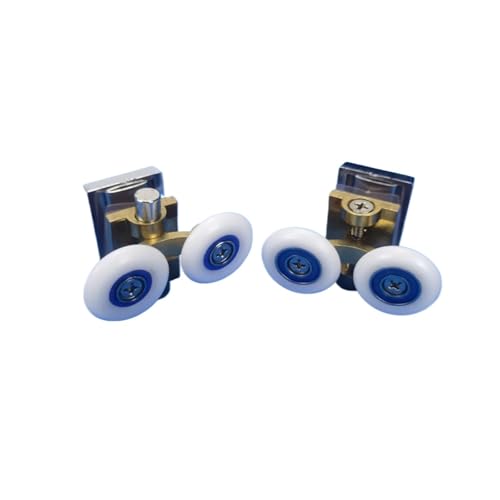 Roulettes de porte de douche 26mm en cuivre double rail pour cabine coulissante