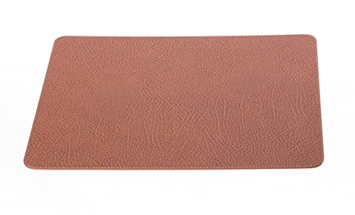 Nikalaz Set of Placemats and coasters, 4 table mats and 4 coasters, Place Mats, Recycled leather (Dirty Brown, 45.7 x 33.02 cm) - Image 3