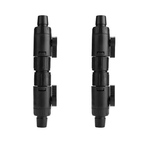 Gutol Lot de 2 raccords de tuyau d'aquarium avec vanne de régulation du débit d'eau (12 mm) et poignée à dégagement rapide.