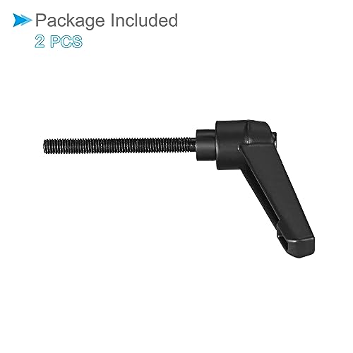 Image of Clamping Lever Handles, M5 x 50mm Male Thread, Adjustable Quick Release Locking Rotating Bolt Knobs Black - (Applications: for Lathe Machinery), 2-Pieces