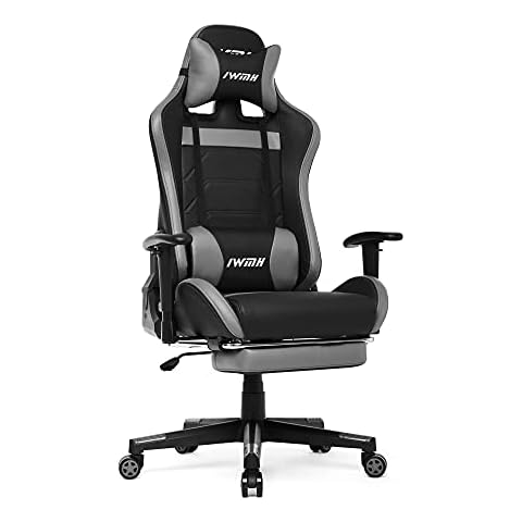 IWMH Silla Gaming Ergonómica con Reposapiés Cover
