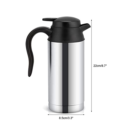 Hervidor eléctrico para auto 12V 750ml acero inoxidable miniatura 7
