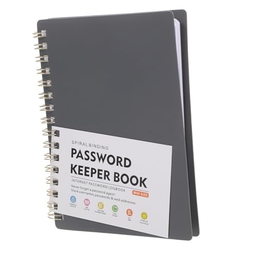Gadpiparty パスワードノート アルファベットタブ付き 薄型スパイラル綴じ パスワード管理手帳 高齢者向け 整理しやすい