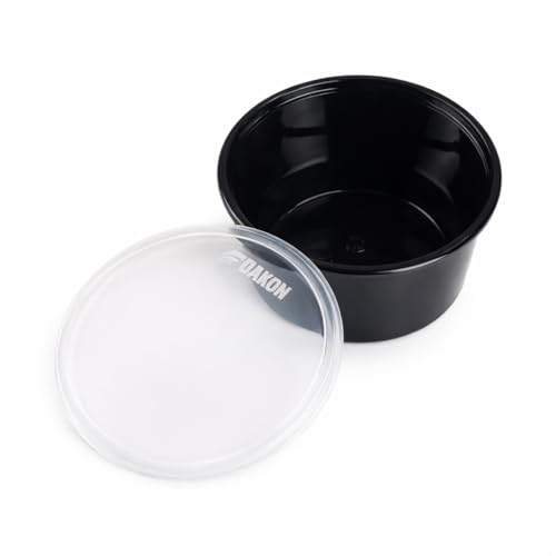 Image of 150 ml Reusable Food Container with Lid | Pack of 20 | Round Plastic Food Storage Box | Leak-Resistant | Fridge & Microwave Safe | Ideal for Meal Prep & Takeaway