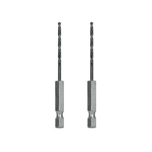ForgeWorx 3/32 Inch Cobalt Drill Bits 2pcs Heavy-Duty Metal Drill Bit Set for Steel Cast Iron TiAlN Coating 1/4 Hex Shank (3/32 x 4)