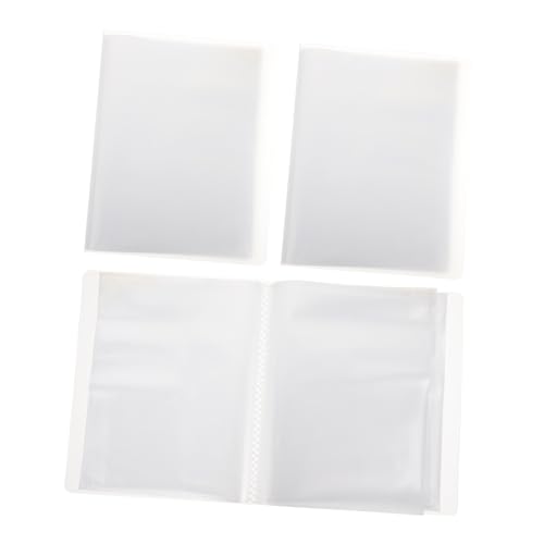 ledmomo 4個 透明ファイルフォルダー 磨砂外殻耐久性収納ホルダー 記念チケット ポストカード整理用ファイルバインダー