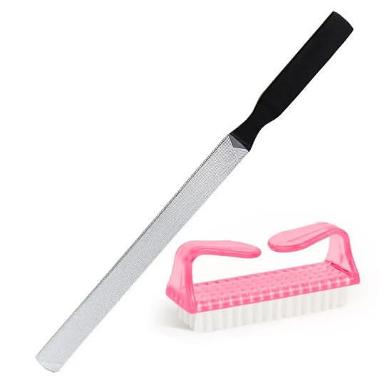 Stainless Steel Nail File 4 Sides Nail File Metal Buffer Fingernails Toenails Manicure Files for Salon and Home with 1 Nail Brush-image-37