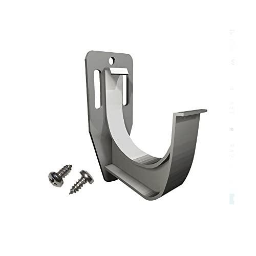 Renoplast® Juego de soportes de canalón MG75 4 piezas para perfil de alero K40 K60 W30R Gris | Tornillos W13 8 piezas | Acabado de terrazas balcon| Adaptado a canalones de PVC Marley Gamrat Bryza 75mm