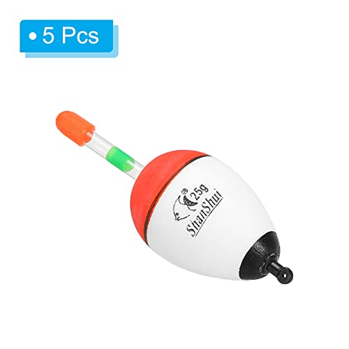 PATIKIL 0.9oz Fishing Bobbers, 5 Pack EVA Fishing Float for Saltwater Freshwater Fishing White - Image 3