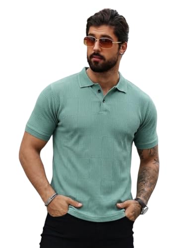 Image of TOPLOT Men's Polo T Shirt | Half Sleeve Design | Comfortable Fit Wear | Stylish Casual Look | Breathable Feel |Modern Style | Easy Movement | Casual & Everyday Wear (5280)