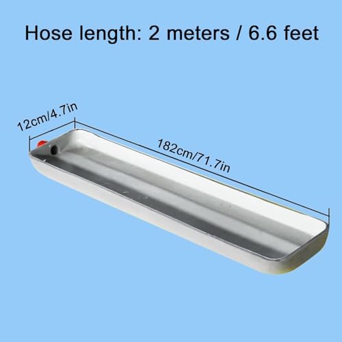 Galvanized Condensate Drain Pan for Air Conditioners - 41.7x4.7in Central AC Drip Pan for Window & Split Systems, Heat Pump Accessories, Durable & Rust-Resistant