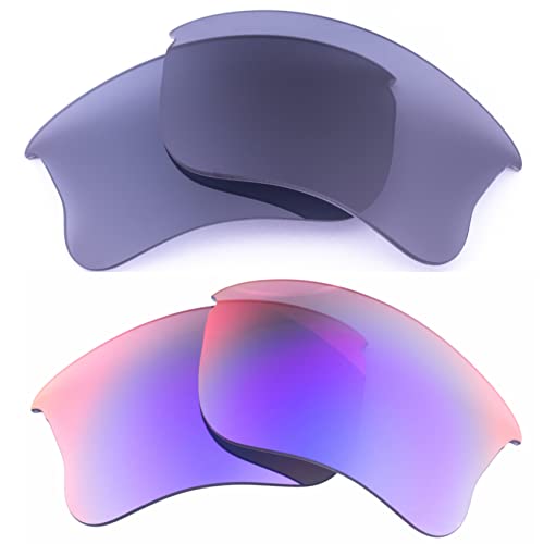 LenzFlip 2色セット Oakley Flak Jacket XLJ 交換レンズ 偏光 マルチオプション オークリー フラックジャケットXLJ レンズフリップ