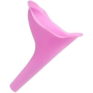 Pink Ladies Female Urinal Portable Female Urination Device Allows Women to Pee Standing Up Easy Clean Women Urinal for Travel, Camping Outdoor Camping Hygiene and Sanitation Products