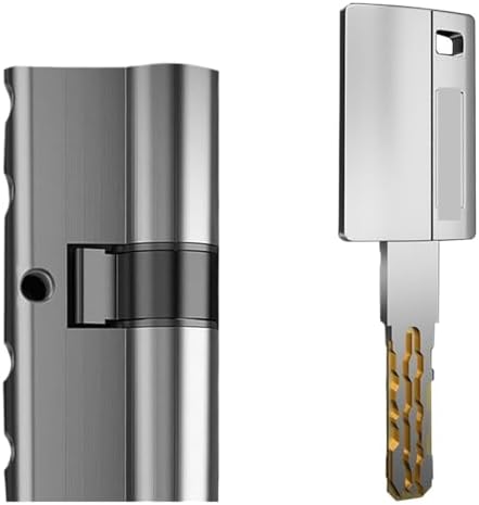High-Security Brass Cylinder Locks for Entry Doors - 1pc Standard Lock Set with 8 Alloy Keys, Durable Outdoor Keyed Lock for Enhanced Home Security