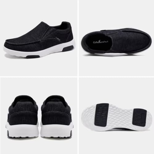 OrthoComfoot Men's Orthopedic Comfortable Slip-On Shoes with Arch Support, Orthotic Loafers for Plantar Fasciitis, Canvas Leisure Vintage Flat Walking Shoes for Foot and Heel Pain Relief2