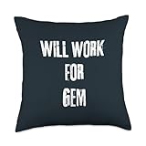 I will work for GEM . Saying for the Blockchain and Token Throw Pillow