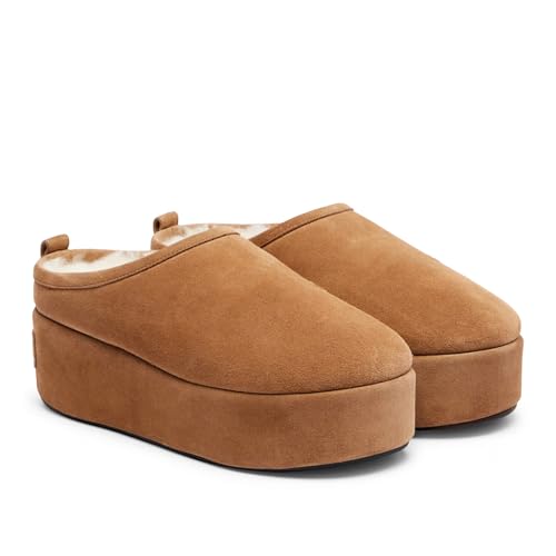 Women's Slippers Suede Platform Mules Mini Boots Short Ankle Boots Faux Fur Fleece Lined Sneakers House Slippers Anti-Slip Boot