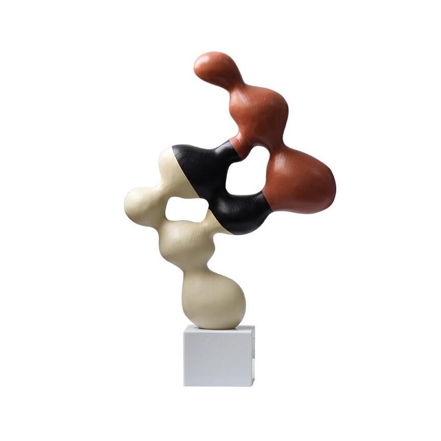 Único Wood Grain Resin Sculpture Ornaments for Living Room TV Cabinet Decorations Esculturas
