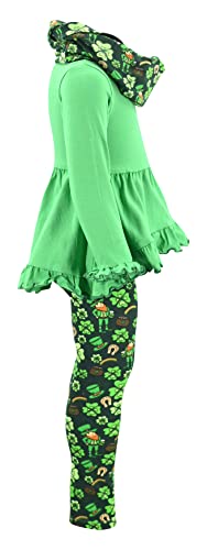 Image of Unique Baby Girls Kids Toddler 3pc Outfit Set Long Sleeve Cotton Blend Tunic Top Leggings and Scarf
