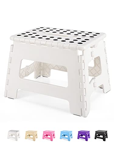 Dyforce Folding Step Stool 9 Inch, Kids Step Stool, Heavy Duty Step Stools for Adults, Compact Foot Stools, Light-Weight Toddler Step Stools for...