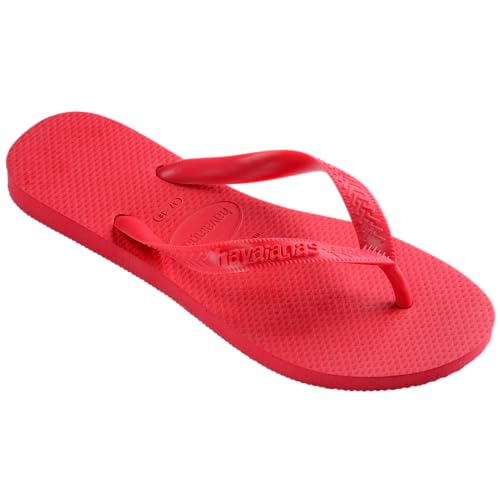 Image of Havaianas Top Flip Flops for Unisex - Summer Style Sandals - ruby red, 11 /12W - 9 /10M