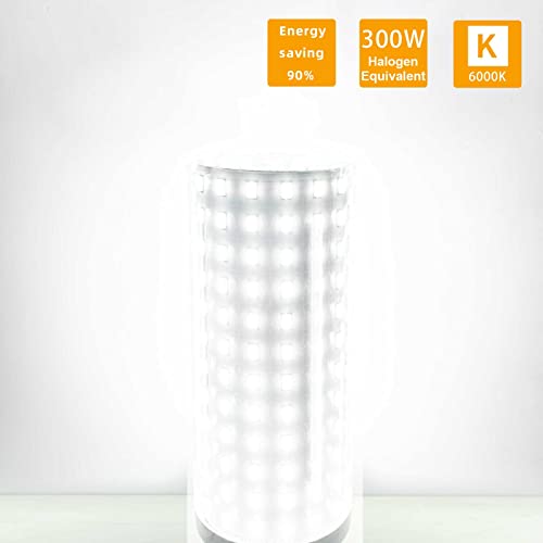 TRIJZHOU E27 LED Light Bulb 300W Halogen Equivalent Cool White 6000K 3680 Lumen AC 100-265V Medium Screw Base Non-Dimmable 360°Beam Angle No Flicker Corn led Bulb 1 Pack - Image 3