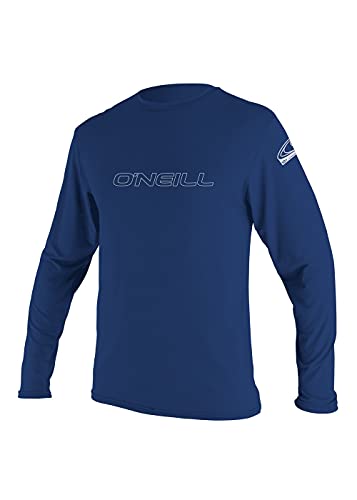 O'Neill Wetsuits Basic Skins Long Sleeve Chaleco Protector, Azul Marino, L para Hombre