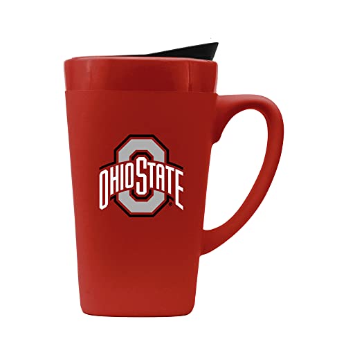 The Fanatic Group Ohio State University Buckeyes Ceramic Mug with Swivel Lid Design 1 - Red