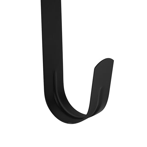 Image of Slim Over The Door Wreath Hanger for Front Door, 12 inch Black 1 Pack | Damage-free wreath holder, Easy to Use and Reusable Door Hook for Christmas, Thanksgiving, Halloween and Daily Decor