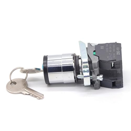 Bouton métallique XB4-BG33 interrupteur clé 3 vitesses anti fausse manoeuvre