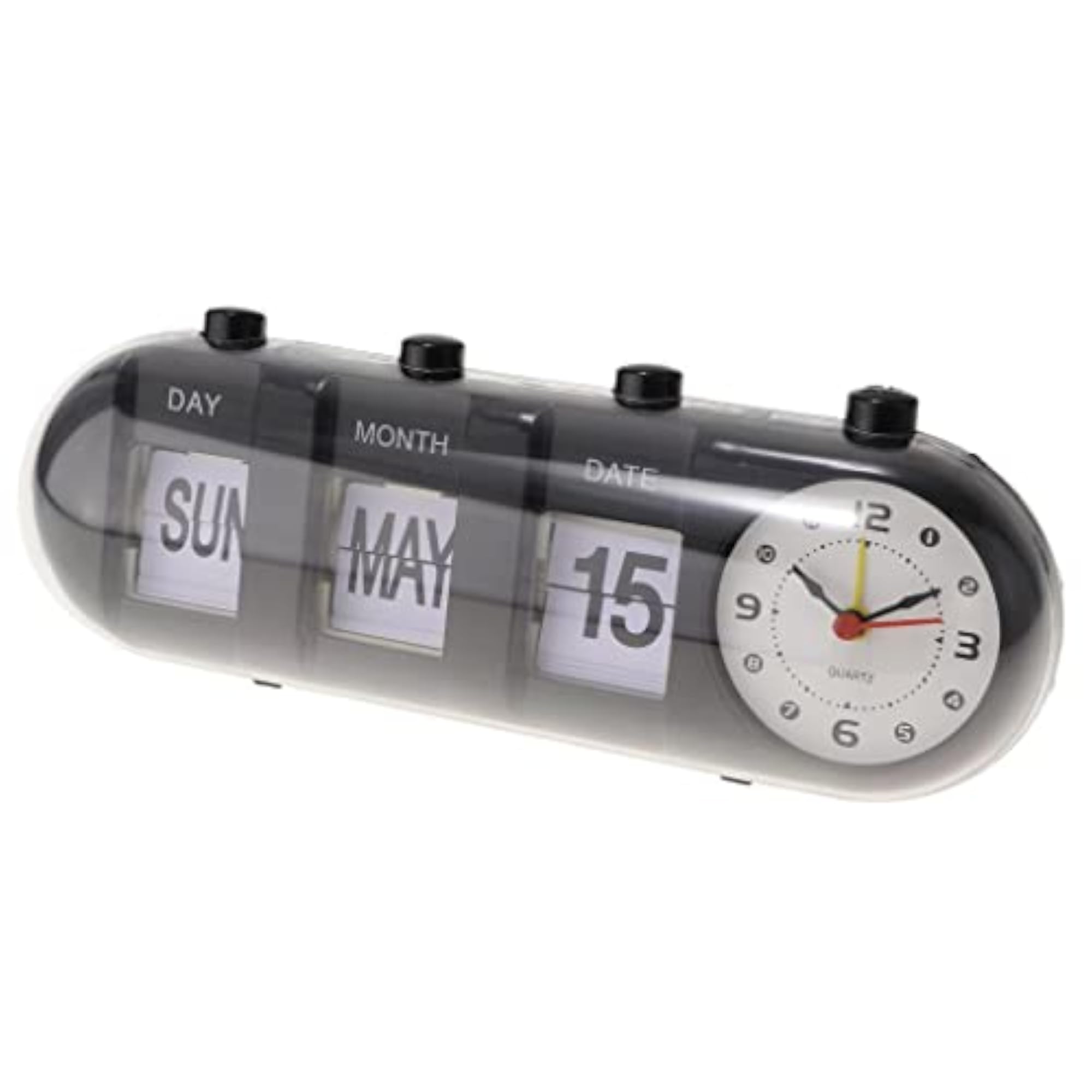Creative Digital Manual Flip Down Clock, Black