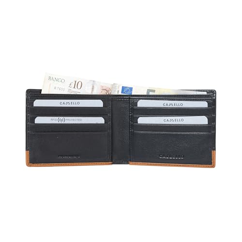 CAMELLO Bifold Leather Wallet For Men | RFID Protected | Nabuco Leather Wallet for Men | Eight Card Slots |Two Bill Compartments4