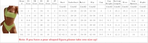 Image of YIMISAN Women's Ribbed Bikini Sets One Shoulder Top with Mid Waist Two Piece Bathing Suit