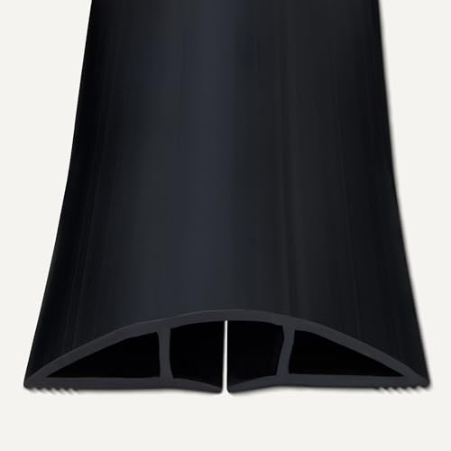 Image of Amazon Basics Floor Cord Cover, 6ft Length, 2.6 inch Diameter, Cable Protector, Black (Pack of 2)