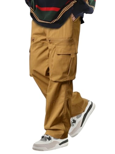 Image of Q - RIOUS Cotton Casual Cargo Pants for Men - Multi-Pocket Style