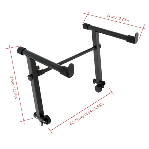Support d'extension clavier piano réglable à double niveau pour stand numérique - 3