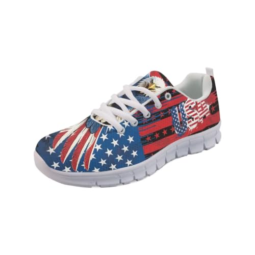 Image of GIFTPUZZ Mens Lace Up Athletic Trainers Running Sneakers Wedge Breathable Gym Lightweight Sports Tennis Shoes