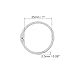 PATIKIL Loose Leaf Binder Rings 1 Inch, 10 Pack Metal Flash Card Book Binding Rings for Key Chain Index Card Scrapbooks, White