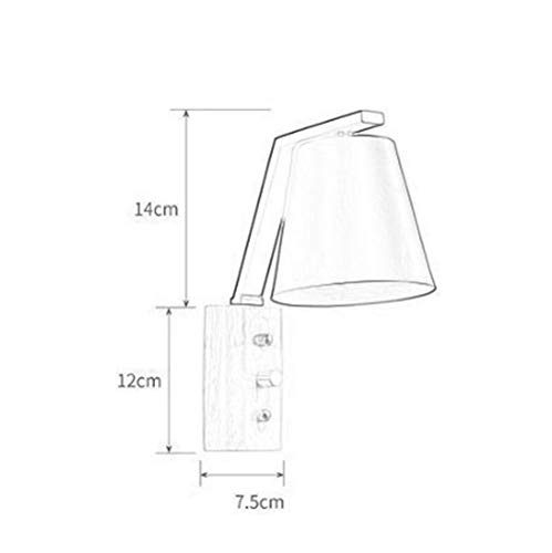 Lámpara de pared LED moderna iluminación interior hogar con rosca de metal E27 4