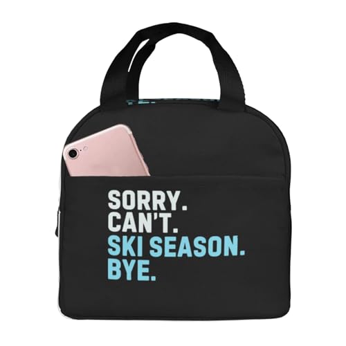 Sorry Can’T Ski Season Bye Lunch Bag for Women Adults